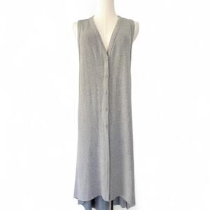 PHILOSOPHY SLEEVELESS MAXI CARDIGAN